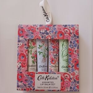 Cath Kidston Roots & Raindrops Assorted Lip Balms - Set of 4 - New